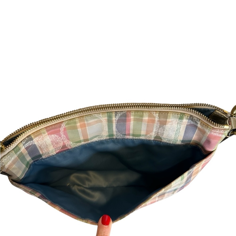 Coach Poppy Daisy Madras Signature Plaid Crossbody - Picture 11 of 17